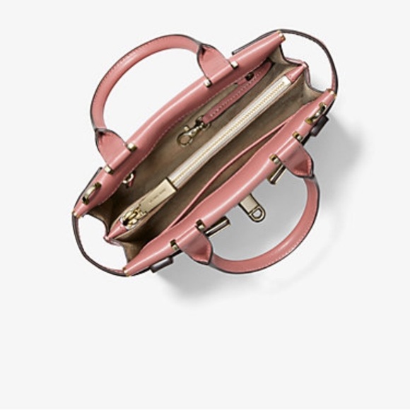 Michael Kors Tatiana Mini Leather Bag with lock charm - Picture 16 of 16